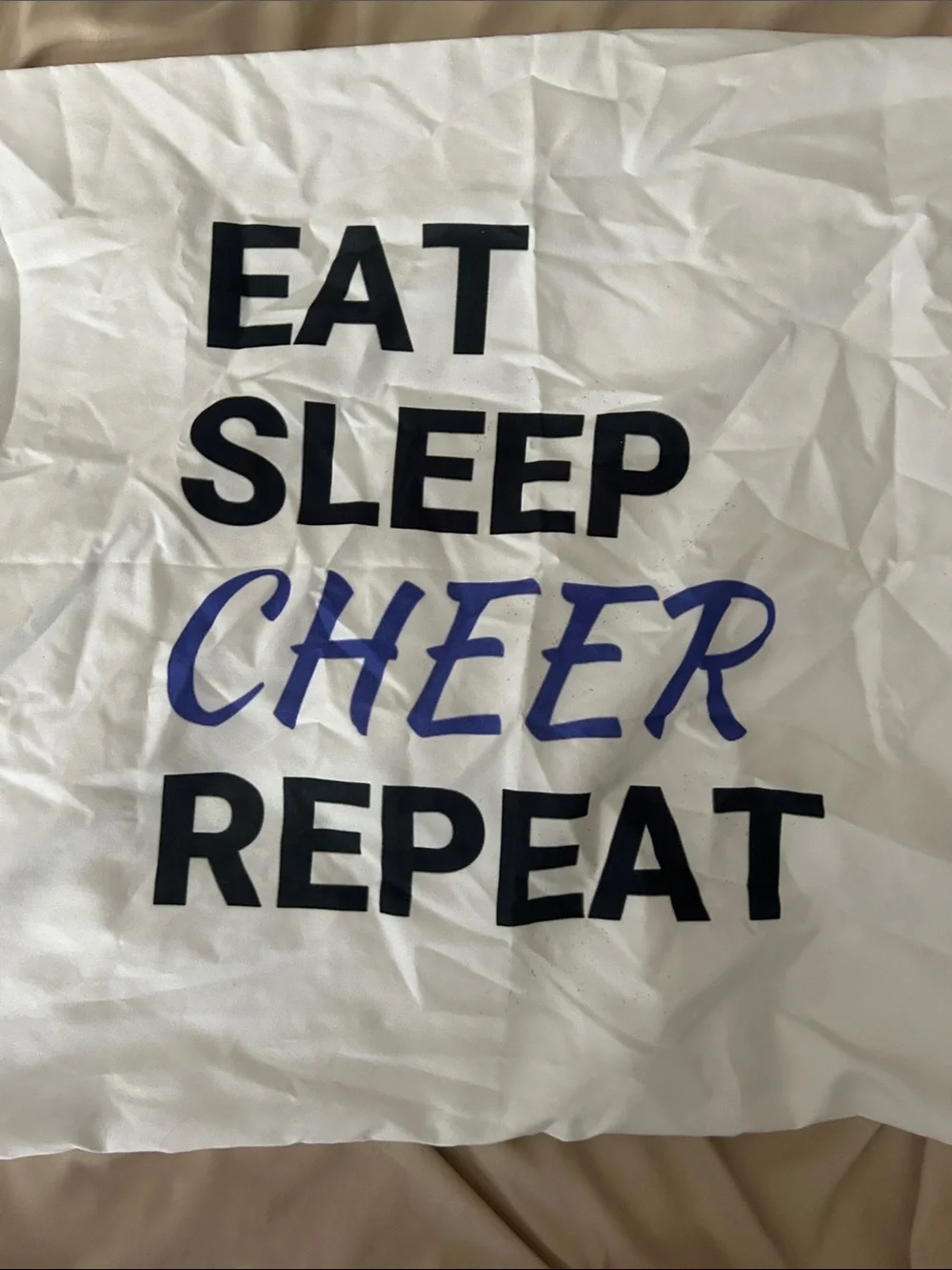 Eat Sleep Cheer Repeat Cheerleading Standard Pillowcase 20x30